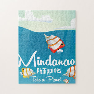 Mindanao, Philippinen Cartoon Reiseplakat Puzzle