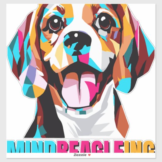 Mindbeagleing Beagle Dog Aufkleber (Blatt)