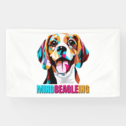 Mindbeagleing Beagle Dog Banner (Horizontal)