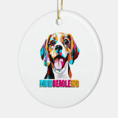 Mindbeagleing Beagle Dog Keramik Ornament (Links)