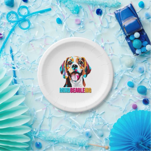Mindbeagleing Beagle Dog Pappteller (Party)