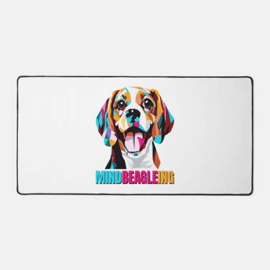 Mindbeagleing Beagle Dog Schreibtischunterlage (Vorderseite)