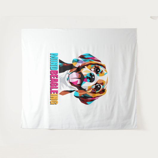 Mindbeagleing Beagle Dog Wandteppich (Vorderseite (Horizontal))