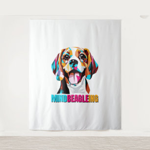 Mindbeagleing Beagle Dog Wandteppich