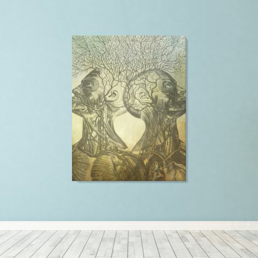 Mindblower Wrapped Canvas Leinwanddruck (Insitu (Holzboden))