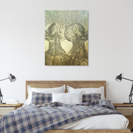 Mindblower Wrapped Canvas Leinwanddruck (Insitu (Schlafzimmer))