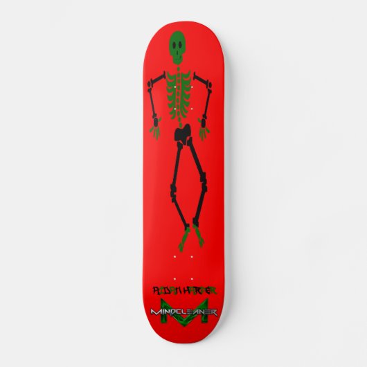 Mindcleaner Skelleton Skateboard (Vorderseite)