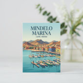Mindelo Marina Kap Verde Postkarte (Stehend Vorderseite)