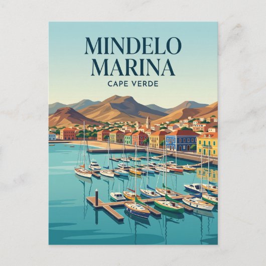 Mindelo Marina Kap Verde Postkarte (Vorderseite)