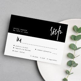 Mindest-Drehbuch-Wahl für Hochzeit RSVP Karte