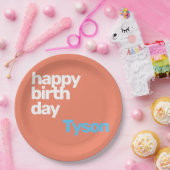 Mindest-Geburtstag-Pfirsich-Party Pappteller (Party)