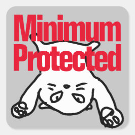 Mindest geschützt quadratischer aufkleber