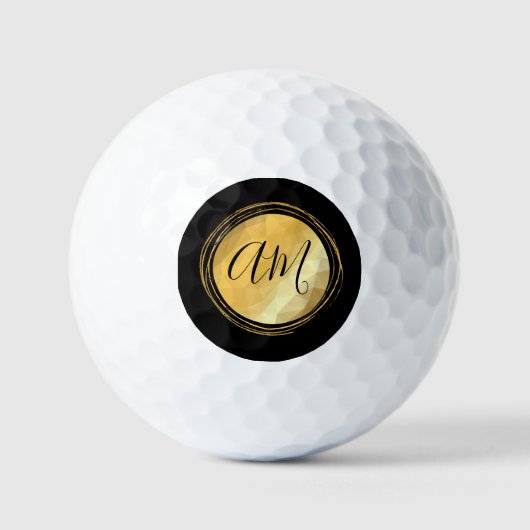 Mindest-Goldbuchstaben Golfball (Vorderseite)