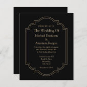 Mindest-Hochzeitsreise mit schwarzem Gold (Vorne/Hinten)