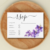 Mindest-Orchid-Blumenzeitszenario RSVP Karte