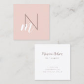 Mindest rosa blütenrosa quadratische visitenkarte (Vorne/Hinten)