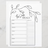 Mindestalter für Skripttext wöchentlich Essensplan (Vorne/Hinten)