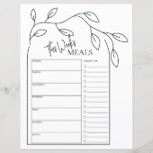 Mindestalter für Skripttext wöchentlich Essensplan (Vorderseite)