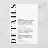 Mindestangaben zur Hochzeit Begleitkarte (Vorderseite)