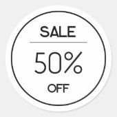 Mindestaufkleber für Werbeaktionen in weißem Laden Runder Aufkleber (Vorderseite)