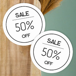 Mindestaufkleber für Werbeaktionen in weißem Laden Runder Aufkleber