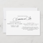 Mindestbetrag für die Begehung von Lebenseinladung Einladung (Vorderseite)