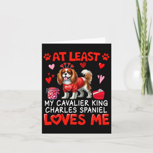Mindestens Cavalier King Charles Spaniel Love Me V Karte (Vorderseite)