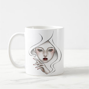 Mindestens weißer Becher Kaffeetasse