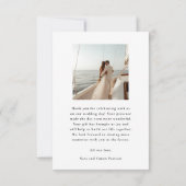 mindestens zwei Foto Hochzeit Dankeskarte (Rückseite)