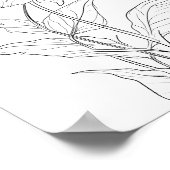 Mindestfarbe der Geburtsmonat-Blume Poster (Ecke)