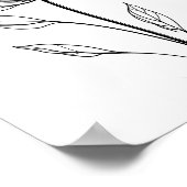 Mindestfarbe der Geburtsmonat-Blume Poster (Ecke)