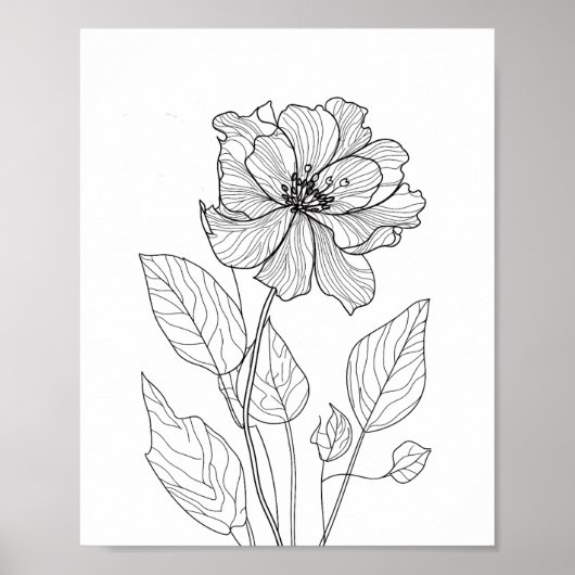 Mindestfarbe der Geburtsmonat-Blume Poster (Vorne)