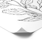 Mindestfarbe der Geburtsmonat-Blume Poster (Ecke)
