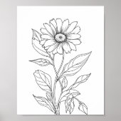 Mindestfarbe der Geburtsmonat-Blume Poster (Vorne)