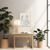 Mindestfarbe der Geburtsmonat-Blume Poster