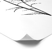 Mindestfarbe der Geburtsmonat-Blume Poster (Ecke)