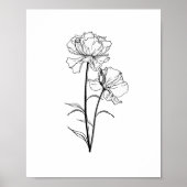 Mindestfarbe der Geburtsmonat-Blume Poster (Vorne)