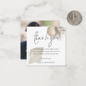 MINDESTGRÖSSE | Boho Pampas Foto Wedding Vielen Da Mitteilungskarte (Vorderseite/Rückseite Beispiel)