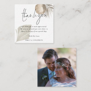 MINDESTGRÖSSE   Boho Pampas Foto Wedding Vielen Da Mitteilungskarte