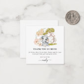 MINDESTGRÖSSE | Niedliche Elephant Baby Dusche Vie Mitteilungskarte (Vorderseite/Rückseite Beispiel)