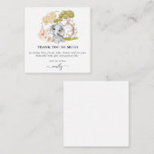 MINDESTGRÖSSE | Niedliche Elephant Baby Dusche Vie Mitteilungskarte (Vorne/Hinten)