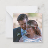 MINDESTGRÖSSE | Silver Glitzer Foto Hochzeit Viele Mitteilungskarte (Rückseite)