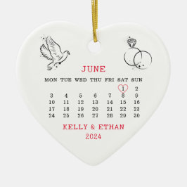 MindestHochzeitstag Verheiratet 2024 Keramik Ornament