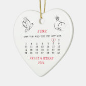 MindestHochzeitstag Verheiratet 2024 Keramik Ornament (Links)