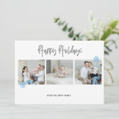 Mindestholiday-Foto-Kleben Feiertagskarte (Stehend Vorderseite)