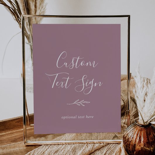 Mindestleaf | Benutzerdefiniertes Textzeichen auf Poster