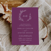 Mindestleaf | Berry Formal Monogram Wedding Einladung