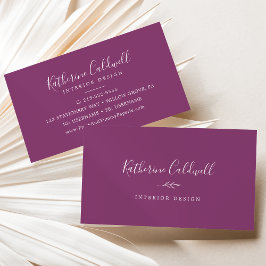Mindestleaf | Berry Lila Business Card Visitenkarte