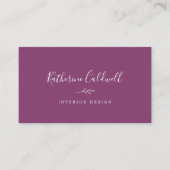 Mindestleaf | Berry Lila Business Card Visitenkarte (Vorderseite)