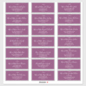 Mindestleaf | Berry Lila Guest Address Labels (Blatt)